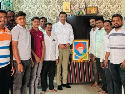 महात्मा जोतीबा फुले जयंतीनिमित्त त्यांच्या प्रतिमेस पुष्पहार अर्पण  व बूथनिहाय टिफिन बैठक