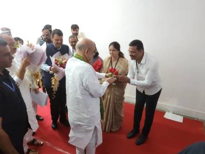 देशाचे गृह व सहकार मंत्री मा. श्री. अमितजी शाह यांचे स्वागत करण्याची संधी मिळाली