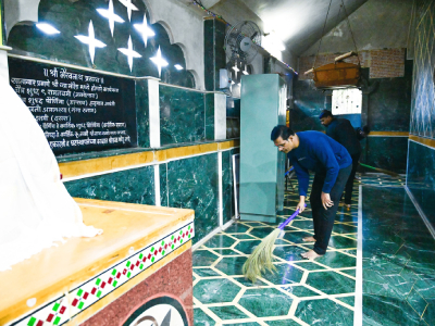 पिंपळेगुरव मधील मंदिरांमध्ये स्वच्छता मोहिम